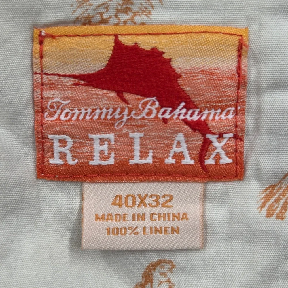 Tommy Bahama Relax Mens 40x32 Light Gray 100% Linen Pants